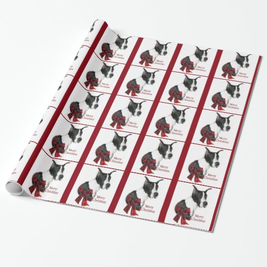 Papier Cadeau Noël Grand Danois Mantle (Déroulé)