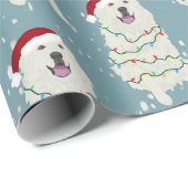 Papier Cadeau Noël Grandes Pyrénées (Coin rond)