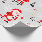 Papier Cadeau Noël gris du Père Noël (Coin)