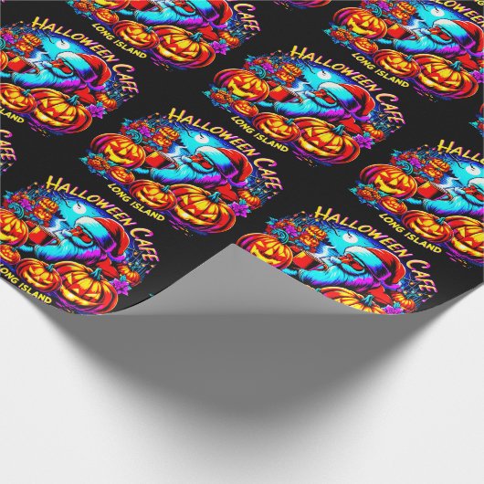 Papier Cadeau Noël Halloween Père Noël Funny Café (Coin)