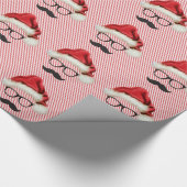 Papier Cadeau Noël Hipster Moustache (Coin)