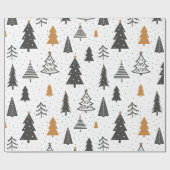Papier Cadeau Noël Hiver Arbre de Noël (Plat)