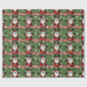 Papier Cadeau Noël Ho, Ho, Ho, Père Noël (Plat)