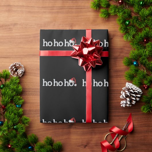 Papier Cadeau Noël Ho Ho Ho Xmas Santa Hat (Cadeau de vacances)
