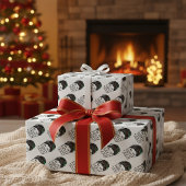 Papier Cadeau Noël Holly Jolly Messy Bun