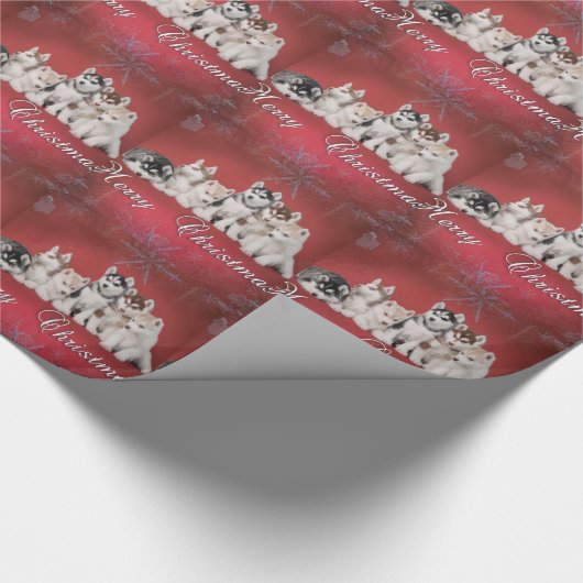 Papier Cadeau Noël Husky (Coin)