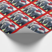 Papier Cadeau Noël inoubliable de casquette de Père Noël d'usage (Coin)