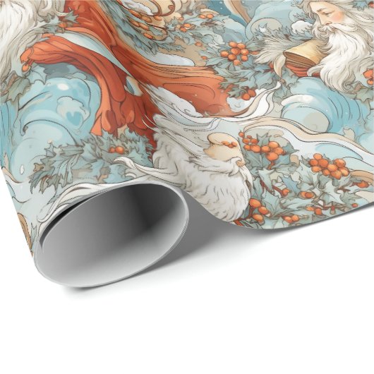 Papier Cadeau Noël intemporel (Coin rond)