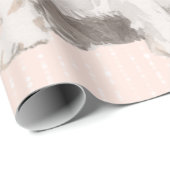 Papier Cadeau Noël Jack Russell Chien Santa Hat (Coin rond)