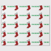 Papier Cadeau Noël, je suis raccroché à Noël, drôle (Plat)