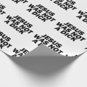 Papier Cadeau Noël Jésus n'était pas humour drôle (Coin)