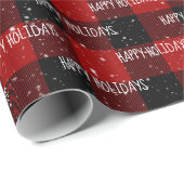 Papier Cadeau Noël JEUX VACANCES Texte sur Plaid (Coin rond)