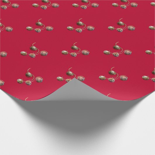 Papier Cadeau Noël Jingle Bells (Coin)