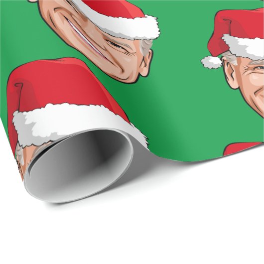 Papier Cadeau Noël Joe Biden (Coin rond)