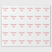 Papier Cadeau Noël Joie Fête rouge (Plat)