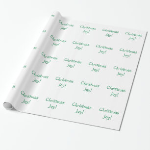 Papier Cadeau Noël Joie Fête verte