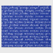 Papier Cadeau Noël JOIE LE MONDE Texte et flocons de neige (Plat)