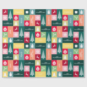 Papier Cadeau Noël Joyeux Jours fériés Nom moderne (Plat)