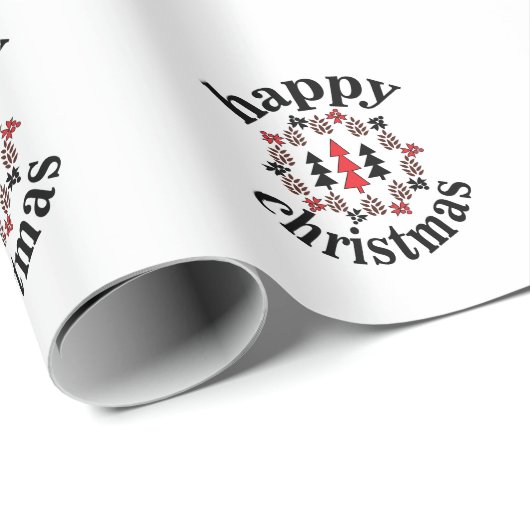 Papier Cadeau Noël Joyeux Noël (Coin rond)