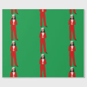 Papier Cadeau noël kamala harris santa claus (Plat)