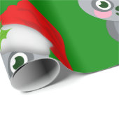 Papier Cadeau noël koala santa claus (Coin rond)