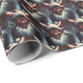 Papier Cadeau Noël Krampus 1 (Coin rond)