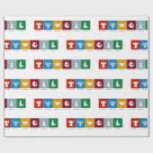 Papier Cadeau Noël Kwanzaa Hanoukka Solstice Yuletide (Plat)