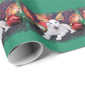 Papier Cadeau Noël - LabraDoodle - Izzy (Coin rond)