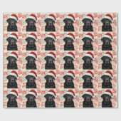 papier cadeau Noël labrador noir (Plat)
