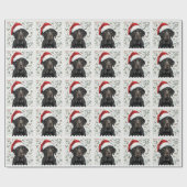 papier cadeau Noël labrador noir (Plat)