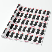 Papier Cadeau Noël Labrador noir (Déroulé)
