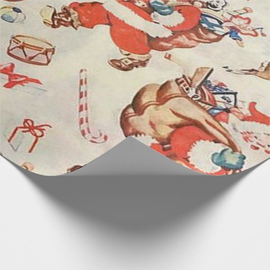 Papier Cadeau Noël Le Père Noël Toys Reindeer présente (Coin)