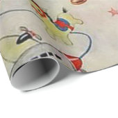 Papier Cadeau Noël Le Père Noël Toys Reindeer présente (Coin rond)