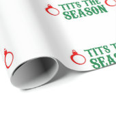 Papier Cadeau Noël les vacances drôles de saison (Coin rond)