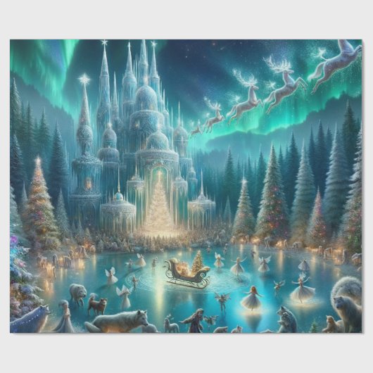 Papier Cadeau Noël magique (Plat)