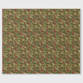 Papier Cadeau Noël magique Floral (Plat)