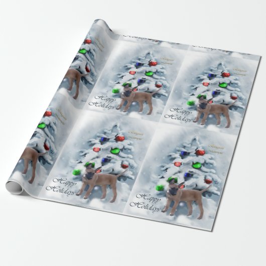Papier Cadeau Noël Malinois belge (Déroulé)