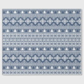 Papier Cadeau Noël Marine Bleu Vacances Knit Vilain Sweat (Plat)