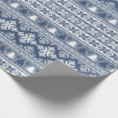 Papier Cadeau Noël Marine Bleu Vacances Knit Vilain Sweat (Coin)