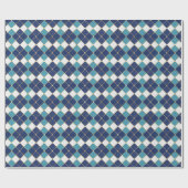 Papier Cadeau Noël Marine Plaid Classic Holiday Simple (Plat)