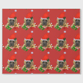 Papier Cadeau Noël Mastiff anglais mignon (Plat)