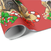 Papier Cadeau Noël Mastiff anglais mignon (Coin rond)