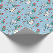 Papier Cadeau Noël Médicale Motif Gnome (Coin)