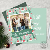 Papier Cadeau Noël Menthe Joyeux