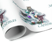 Papier Cadeau Noël Meowy (Coin rond)