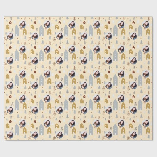 Papier Cadeau Noël mignon (Plat)