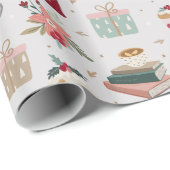 Papier Cadeau Noël mignon (Coin rond)