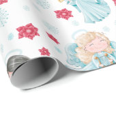 Papier Cadeau Noël mignon Angel (Coin rond)