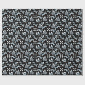 Papier Cadeau Noël mignon forêt foin animaux modèle (Plat)