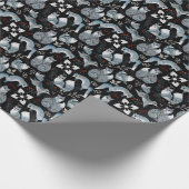 Papier Cadeau Noël mignon forêt foin animaux modèle (Coin)